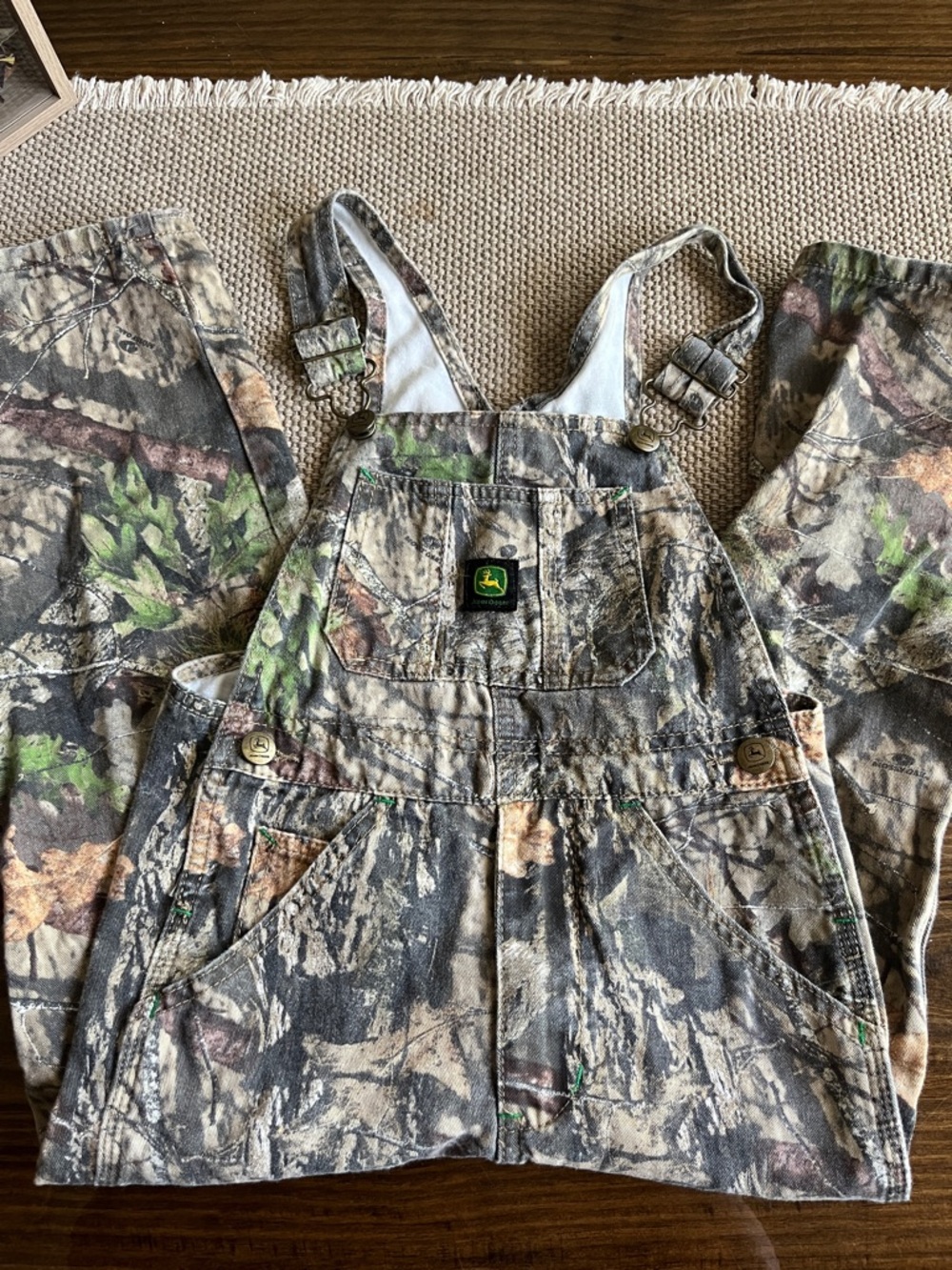 John Deere Camouflage Kids' Overalls in Green and Brown